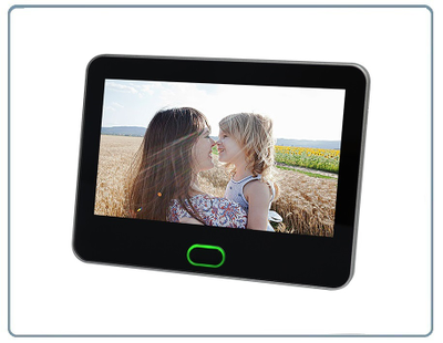 Автономный беспроводной надверный комплект (монитор 7" + панель вызова) с шлюзом LAN с DVR + модуль управления электронным замком, HD (Acebell)