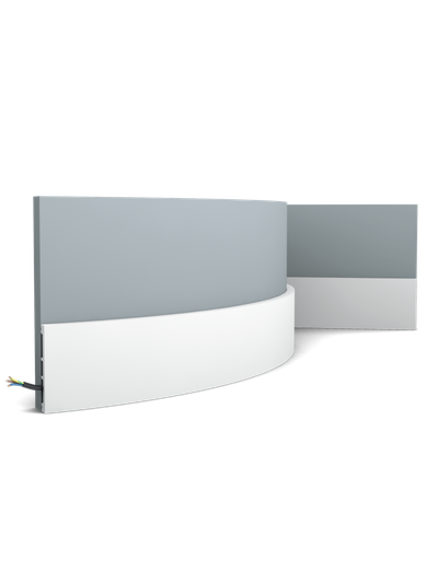 Плинтус ORAC Decor SX163, дюрополимерный, влагостойкий, ударопрочный, под покраску, длина 2 метра