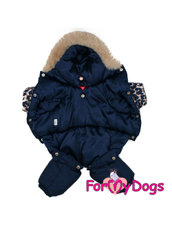 Комбинезон на шелке Лео синий