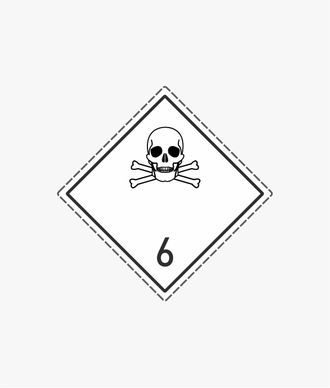 Знак опасности «6 класс. Подкласс 6.1. Токсичные вещества» для маркировки опасных грузов