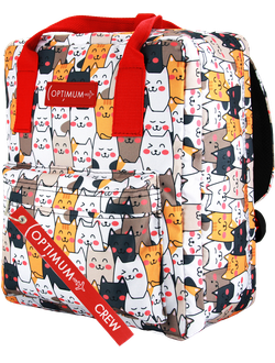 Рюкзак Сумка Чемодан ручная кладь 36x30x27 Optimum Pobeda RL, котики