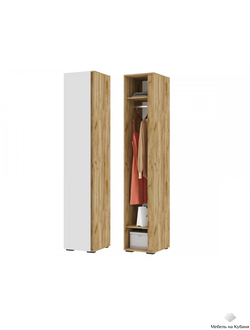 Хелен ПН 01 пенал закрытый Дуб Крафт золотой/Белый шагрень