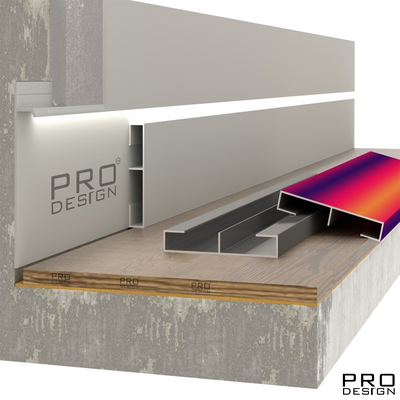 Вставка плинтус 1965 для плинтуса Pro Design 2,7 м.п. (12х80 мм) Анодированный