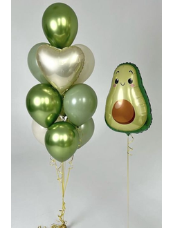 Набор шаров с гелием "Авокадушка"