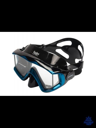 Маска для дайвинга Scuba Brothers Sigma Blue, трехстекольная