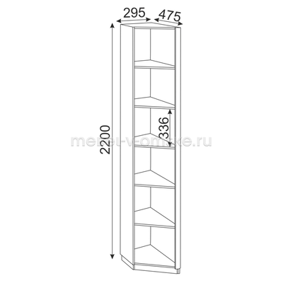 Стеллаж угловой ГЛЭДИС М-25