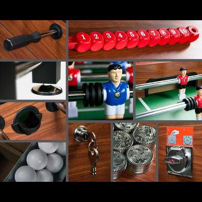 Настольный футбол (кикер) «Monako» (140x73x91см, коричневый, жетоноприемник)