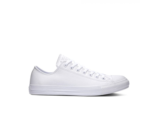 White leather chuck taylors low online