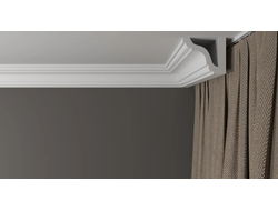 Потолочный плинтус DECOR-DIZAYN DD44, из дюрополимера, под покраску, ударопрочный, 2 метра