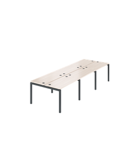 Бенч на 6 рабочих места (глубина 60 см) на металлокаркасе АМБ-002.60-6 прямой