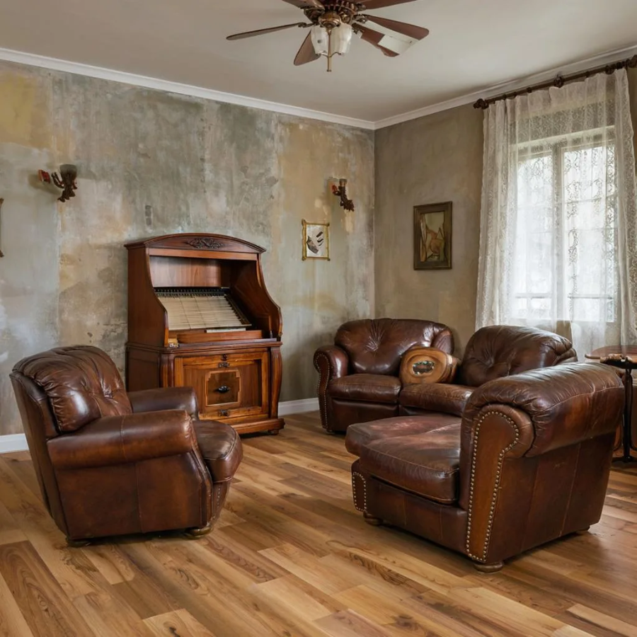 Визуализация интерьера для ламината Eversense Classic коричневых тонов