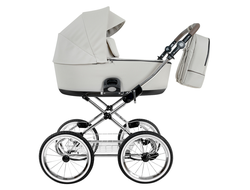 Коляска люлька 1в1 Roan Bass Next Classic d14 Marzipan / Black / руч.Cappuccino