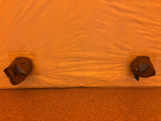 Палатка зимняя куб (2,4х2,4м) утепленная, 4-местная, 3-слойная (оранжевая)