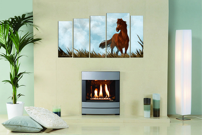 Модульная картина "Гордый мустанг"