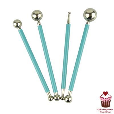 Инструменты для мастики 4 шт, металл