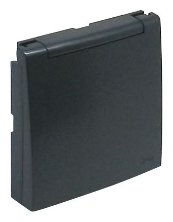 Efapel 90634 TIS, Лицевая панель розетки 2К+З, с крышкой, серая