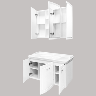 Тумба-умывальник "Палини-100" белый глянец с раковиной  COMFORTY 3310