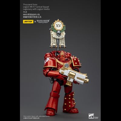 Знаменосец Тысячи Сынов (Warhammer Horus Heresy) - КОЛЛЕКЦИОННАЯ ФИГУРКА 1/18 Thousand sons Legion Legionary with Legion Vexilla (JT5796) - JOYTOY