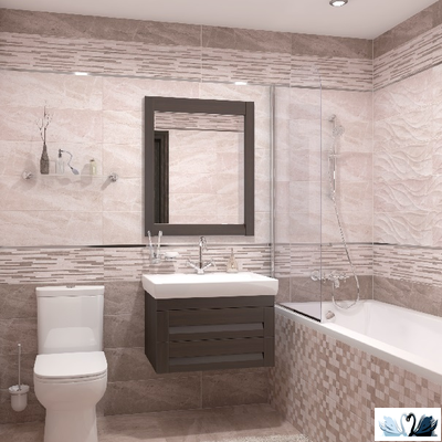 Плитка настенная Laparet Pegas бежевый мозаика 20 х 60 см