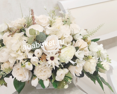 Композиция из искусственных цветов - Болеро № МС027 - украшение интерьера в Москве и Санкт-Петербург