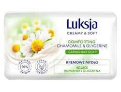 Мыло туалетное Luksja Creamy Soft comforting chamomile & glycerine / Ромашка и глицерин, 90 г