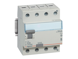 Legrand 403042 TX3, Дифференциальный выключючатель (УЗО), 4Р, 300mА/25A
