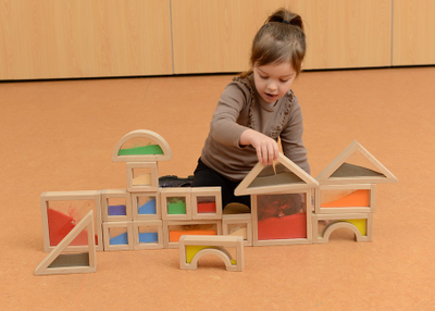 Деревянные сенсорные песочные блоки (18 штук)