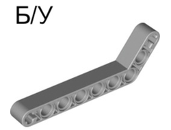 ! Б/У - Technic, Liftarm, Modified Bent Thick 1 x 9 7 - 3, Light Bluish Gray (32271 4211624 6276836) - Б/У