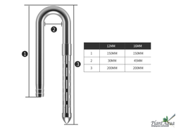 WYIN METALL JET PREMIUM X0912  - Заборный патрубок 17мм и нержавеющей стали