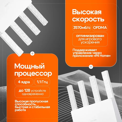 Роутер Xiaomi Mi Wi-Fi Router BE3600 Белый