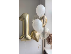 Комплект: на годик " Белое золото"