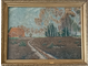 "Осенний пейзаж" бумага масло 1920-е годы