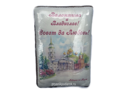 Пряник  заварной имбирный "Ваш свадебный дизайн"  с начинкой вареная сгущенка с грецким орехом  1500 гр.