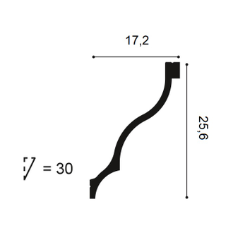 Карниз C337 - 25,6*17,2*200см