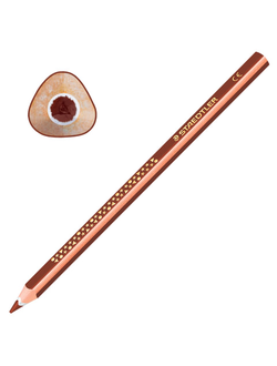 Карандаш цветной утолщенный STAEDTLER "Noris club", трехгранный, грифель 4 мм, коричневый, 1284-76, 6 штук