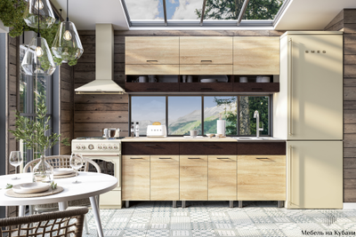 Мари 2,0 м кухонный гарнитур Сонома/Венге