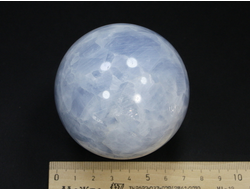 Шар Кальцит голубой, Мадагаскар (72 мм, 523 г) №20144