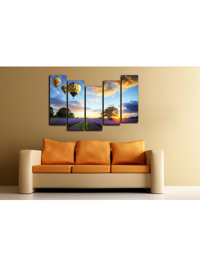 Модульная картина "Закат в полете"