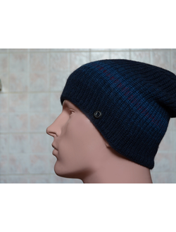 Вязаная мужская шапка Италия Vizio 6252 CL синяя