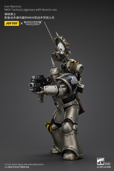 Легионер-связист Железных Воинов (Warhammer Horus Heresy) - КОЛЛЕКЦИОННАЯ ФИГУРКА 1/18 Iron Warriors MKIII Tactical Legionary with Nuncio-vox (JT01468) - JOYTOY