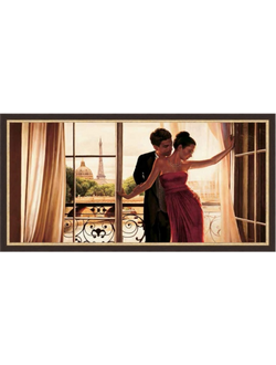 Картина в раме 50 х 100 см Pierre Benson - Lovers in Paris