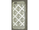 Защитная крышка силиконовая iPhone 6/6S с серебристой сеткой