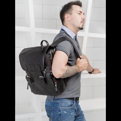 Кожаный рюкзак Santerno brown (арт. 3007-04)