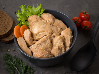 ТМ Кронидов. Филе цыпленка 250 гр. Готовое блюдо (куриная тушенка) в реторт упаковке
