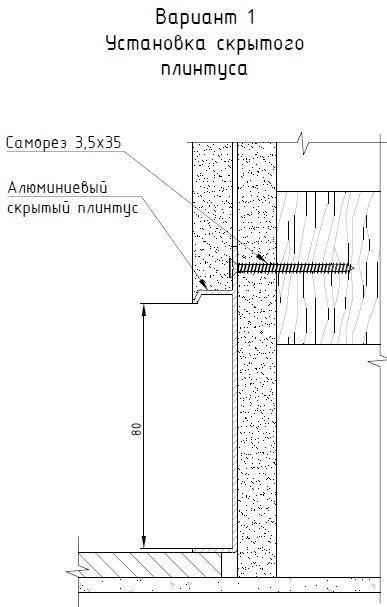 Установка скрытого плинтуса 1