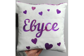 Подушка хамелеон из пайеток с вашим фото с доставкой по России