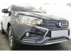 Защита радиатора Lada Vesta Cross 2018-... / Vesta SW Cross 2018-... chrome боковые