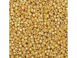 Toho 15/0 - 5г - PF557  Гальванизированный со стойким покрытием звездный свет (золото)