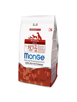 Корм для собак Monge(Монж) Dog Speciality ягненок с рисом и картофелем 2,5 кг