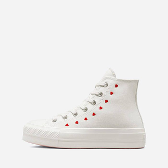 Кеды Converse Chuck 70 Love Me на платформе белые